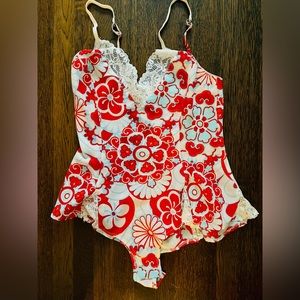 VINTAGE Gorgeous and in perfect condition Sexy Josie Natori lingerie Teddy 🐻❤️